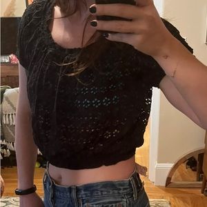 Urban Outfitters cropped lace top.